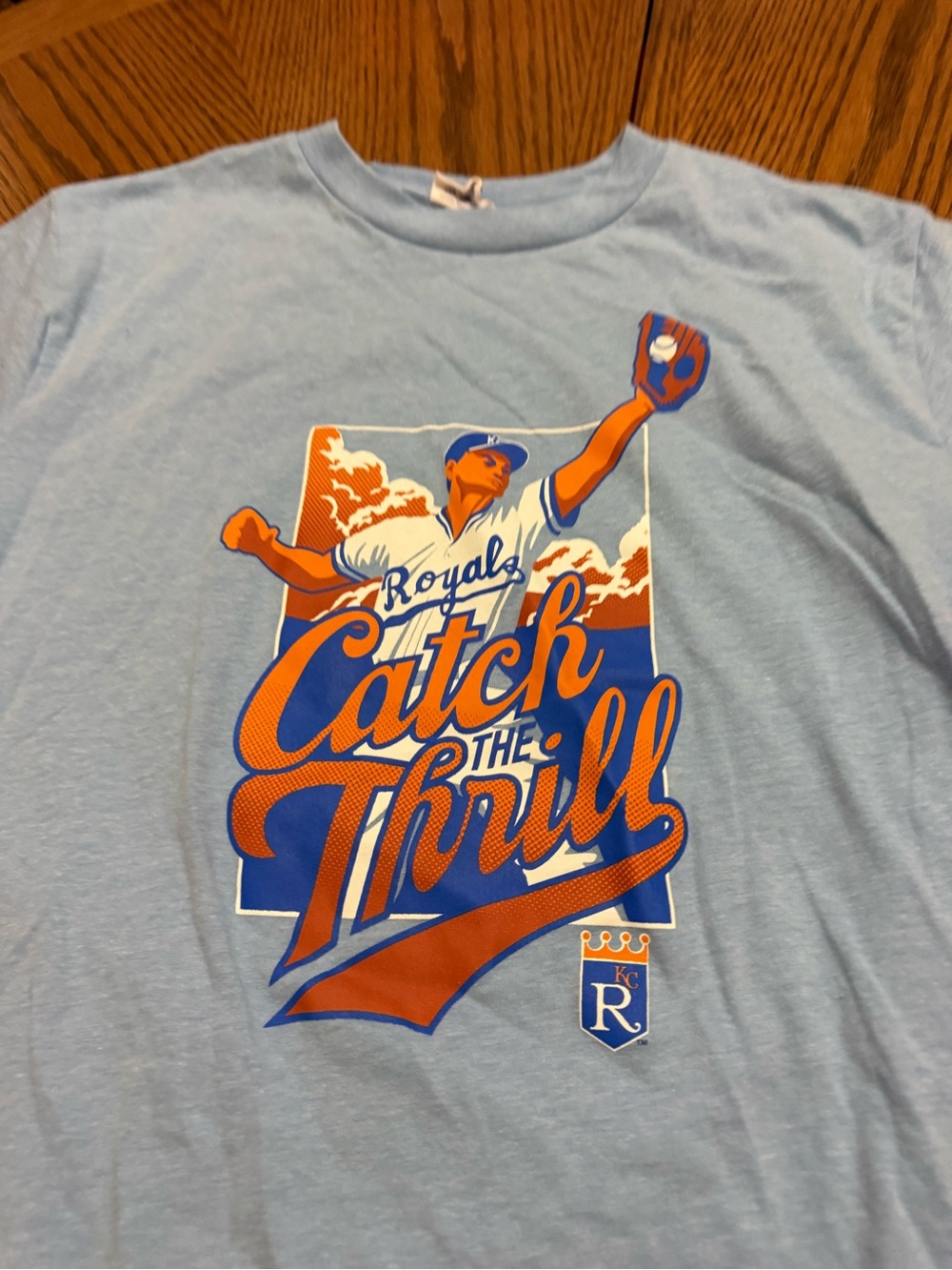 Charlie Hustle KC Royals Unisex Light Blue Tee - M